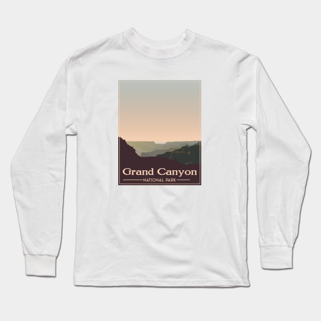 Grand Canyon Poster Long Sleeve T-Shirt by OBSUART